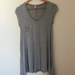 Soft Tunic V Neck Asymmetrical Dress Top